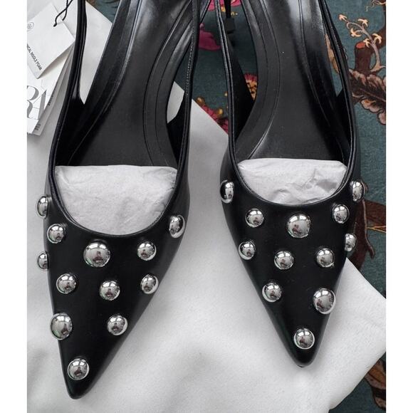 RARE!!! ZARA Blogger Fave!!! Embellished Slingbacks NWT LAST ONE!!! đź–¤ - Picture 9 of 16